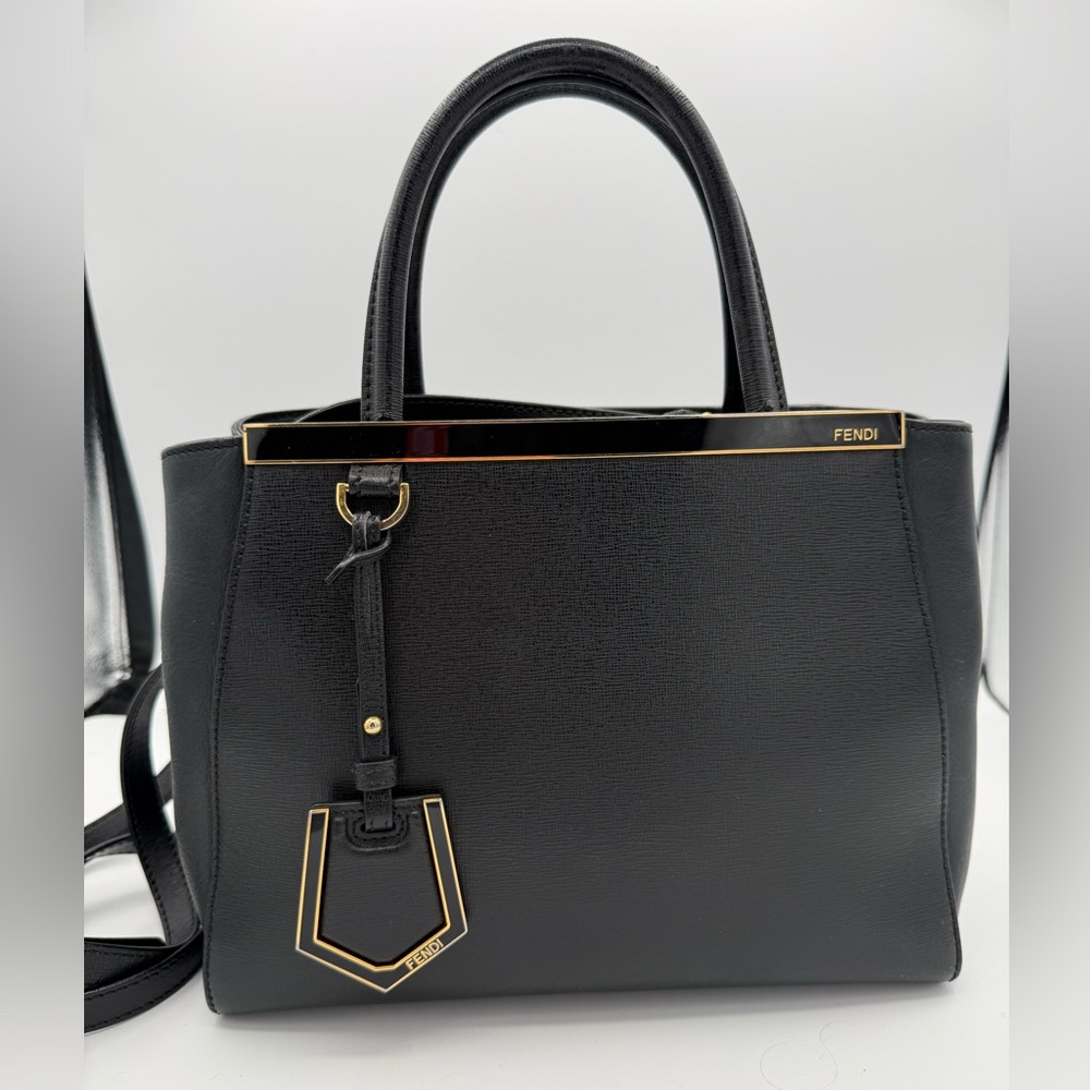 Fendi Black 2Jours Satchel
